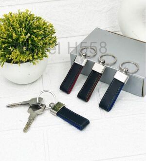 Metal Keychain With PU Belt