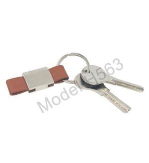 Metal Keychain With PU Strap