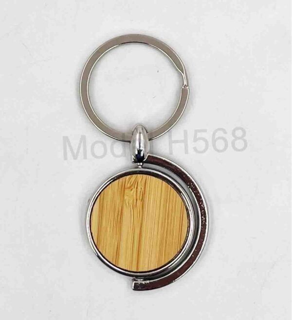 Globe Shape Wooden Keychain - Image 4