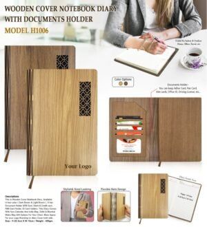 Wooden Cover Notebook Diary
