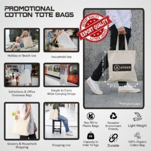 Cotton Tote Bag with Zipper