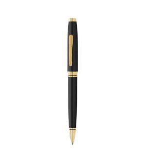 Cross Coventry Black Lacquer with Gold-Tone Ballpoint Pen with Box