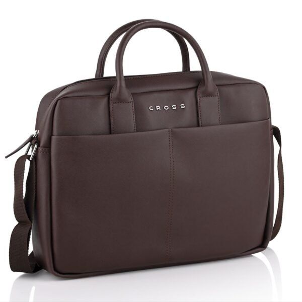 JILOZ PRIME BRIEFCASE BROWN (WITH TROLLEY STRAP)