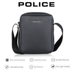 Police Pyramid Small Cross Body Bag – Black