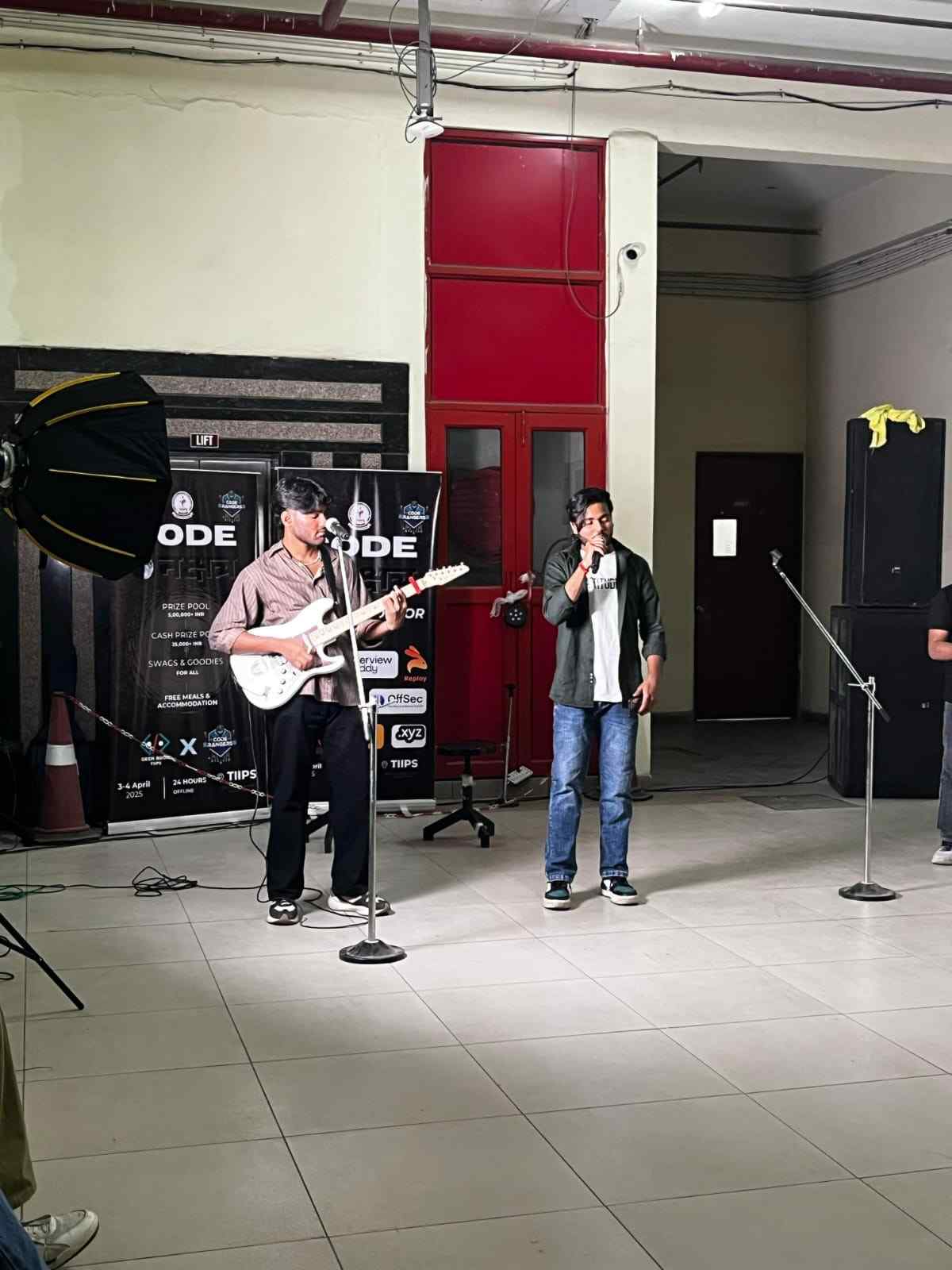 Mentors guiding hackathon participants