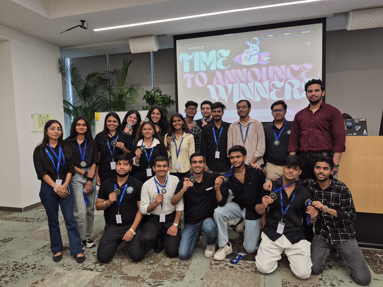 Mentors guiding hackathon participants