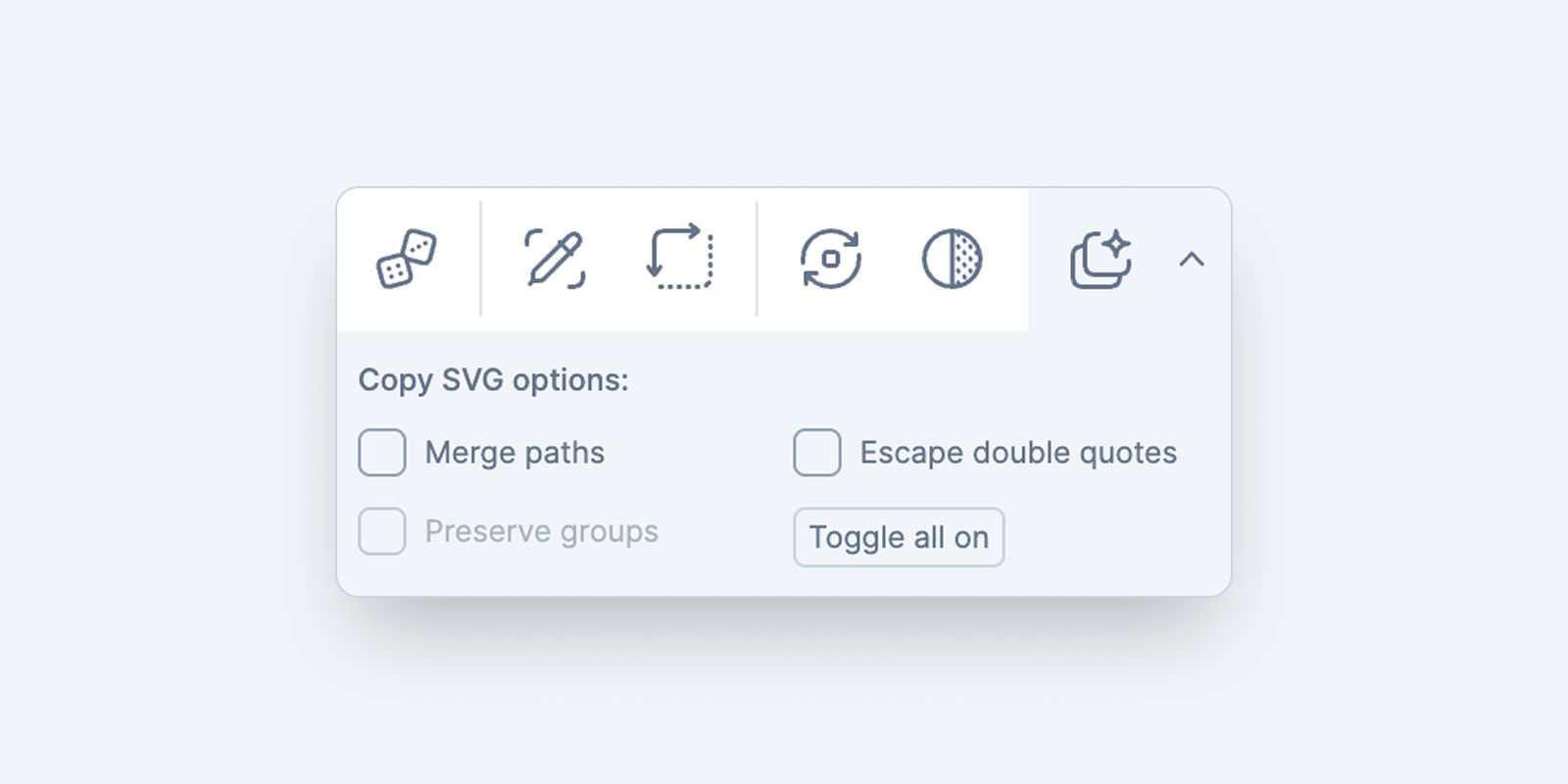 Copy SVG options