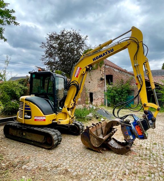 Nouvelle vente d'une mini-pelle KOMATSU PC55MR-5 !