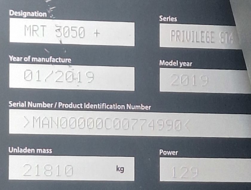  MRT 3050 PRIVILEGE + ST4 S1 - 14948