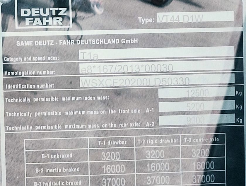 DEUTZ 6185 TTV - 15976