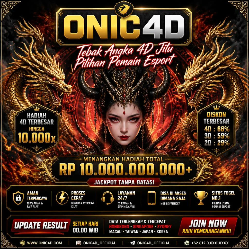 SITUS TOTO ONIC4D: Bandar Togel Online Terpercaya Tebak Angka 4D Jitu Pilihan Pemain Esport