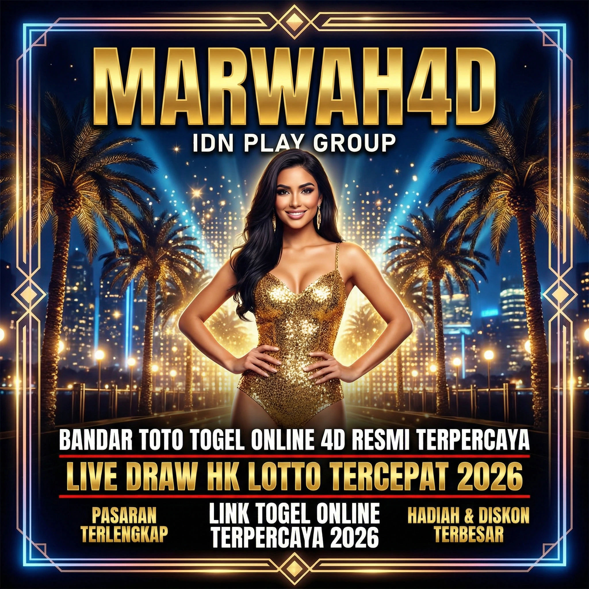 Thumbnail 1 of 3, Poster, MARWAH4D: Bandar Toto Togel Online 4D Resmi Terpercaya & Live Draw HK Lotto Tercepat 2026 designed and sold by Marwah4d.