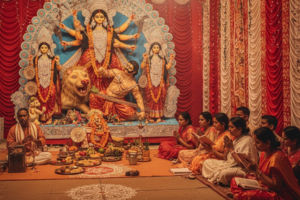 Durga Pooja and Path Image