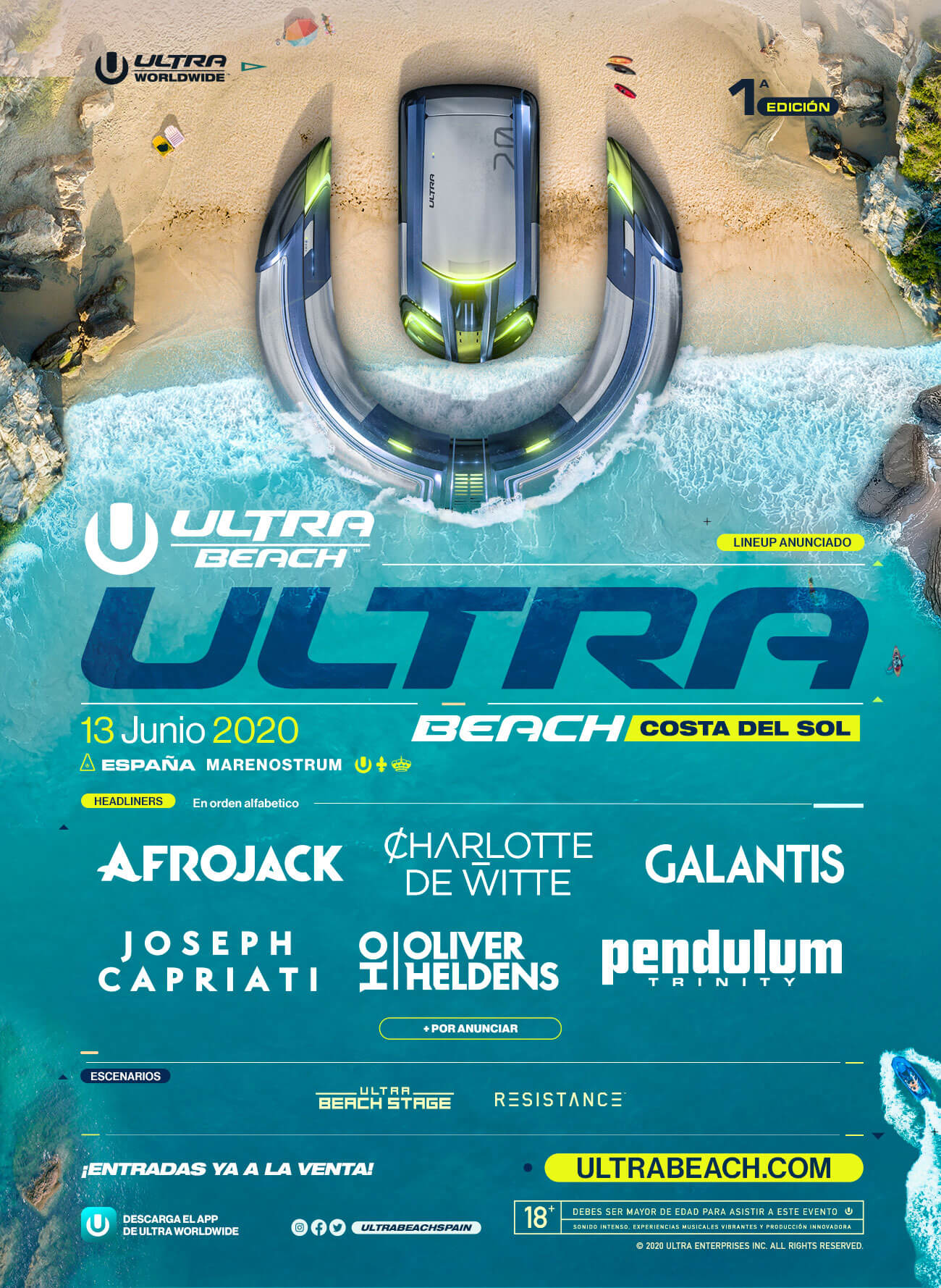 Cartel del primer avance de Ultra Beach Costa del Sol