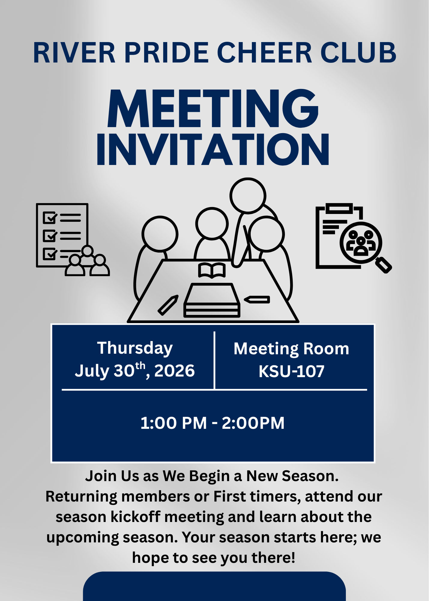 River Pride Cheer Club Meeting