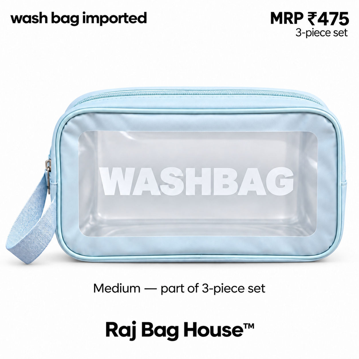 3-Piece Wash Bag Set – Blue 3