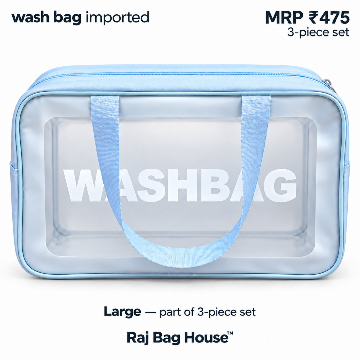 3-Piece Wash Bag Set – Blue 2
