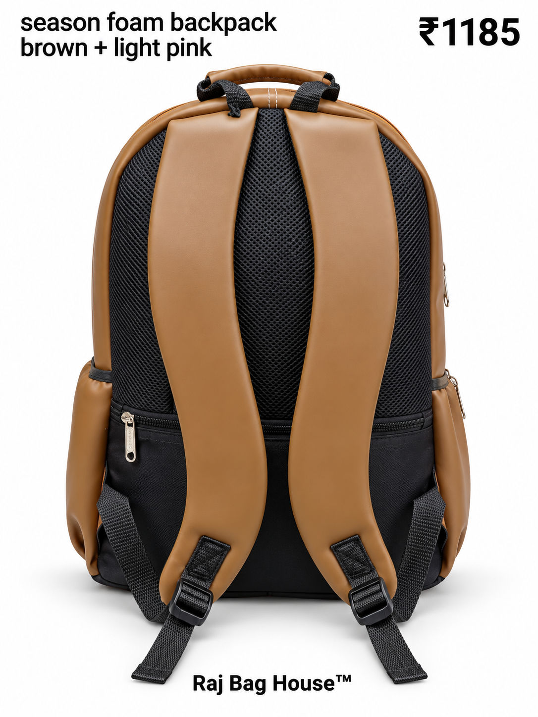 Season Foam Backpack 5008 – Brown / Light Pink 3