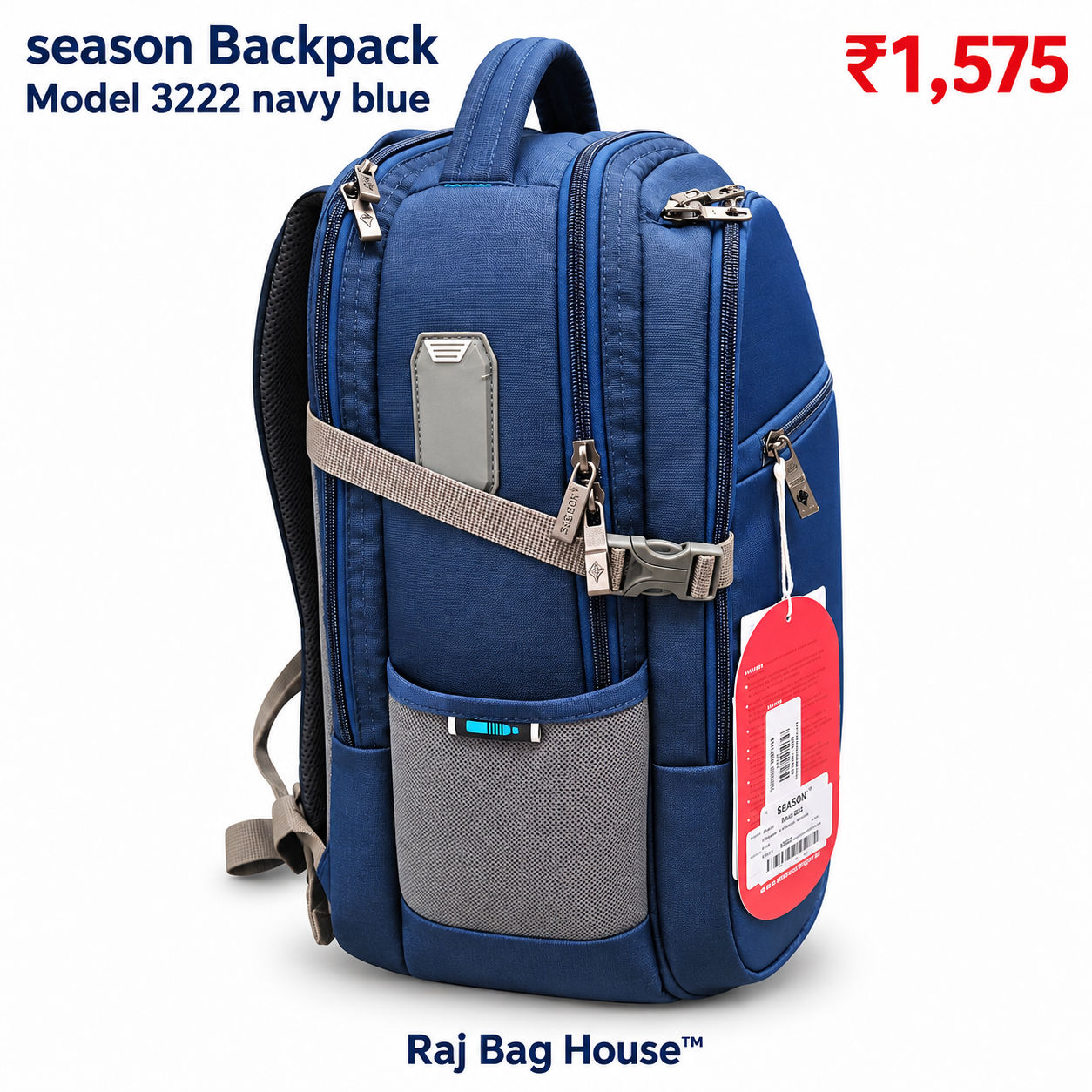 Season Backpack 3222 – Navy Blue 2