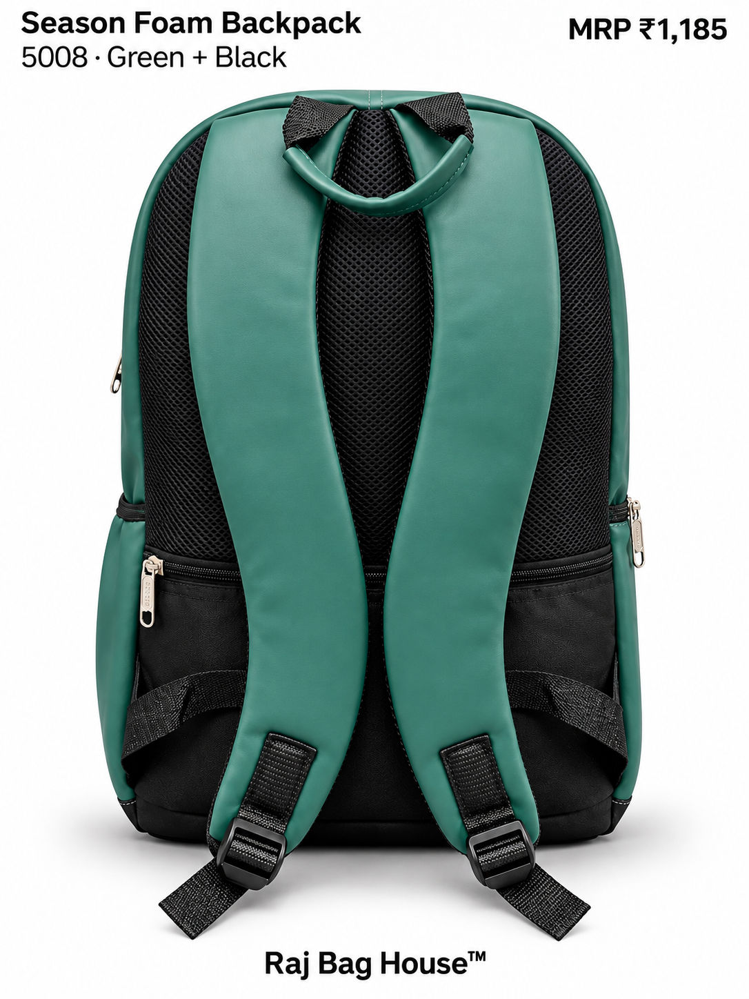 Season Foam Backpack 5008 – Green / Black 3