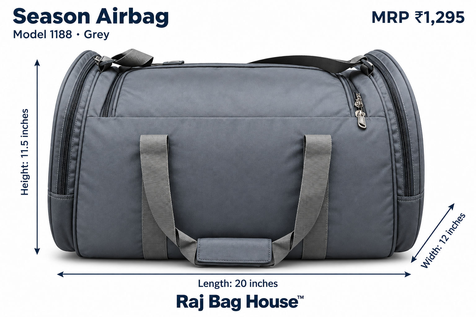 Season Travel Duffle 1188 – Grey 3