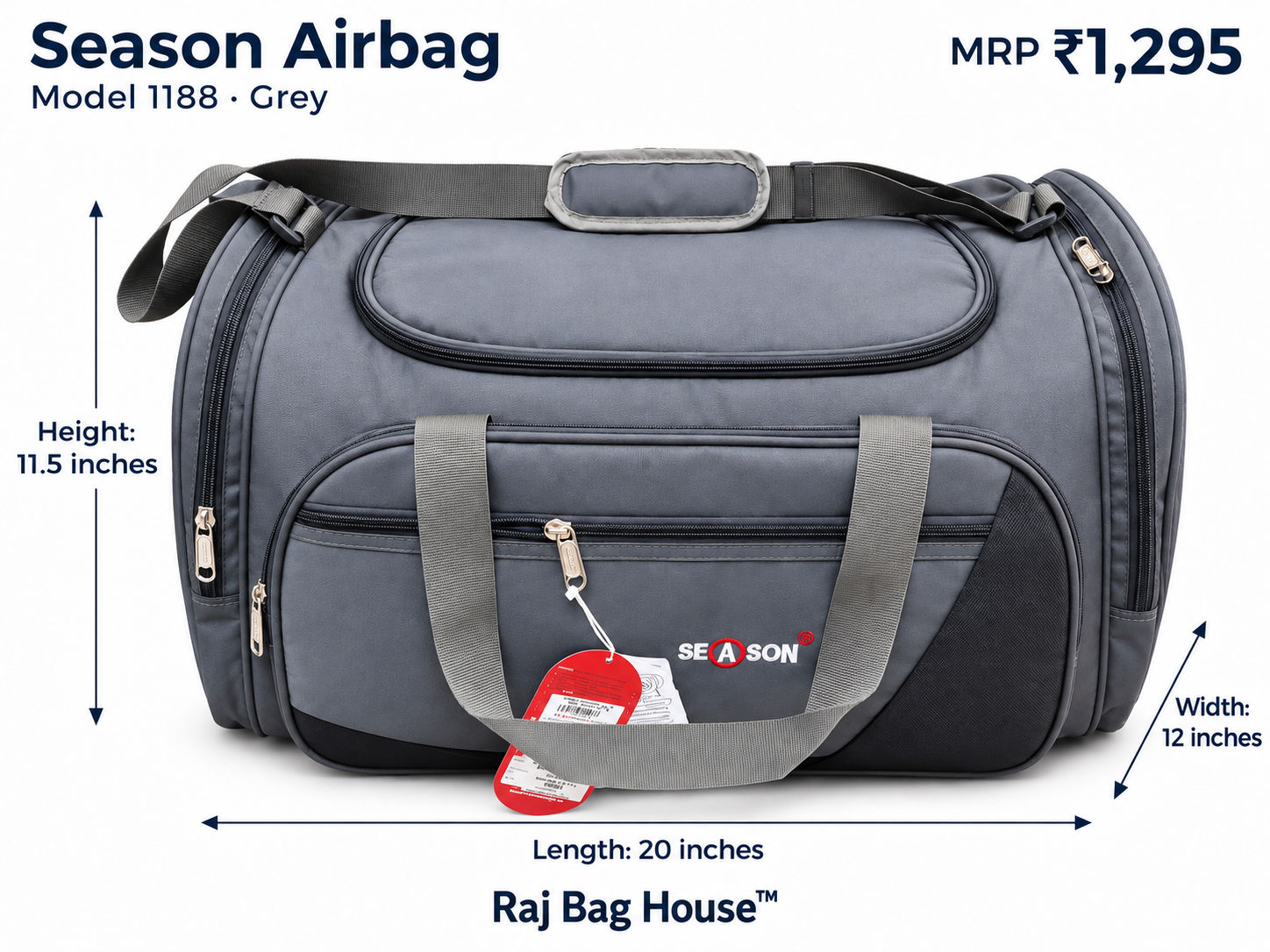 Season Travel Duffle 1188 – Grey 4