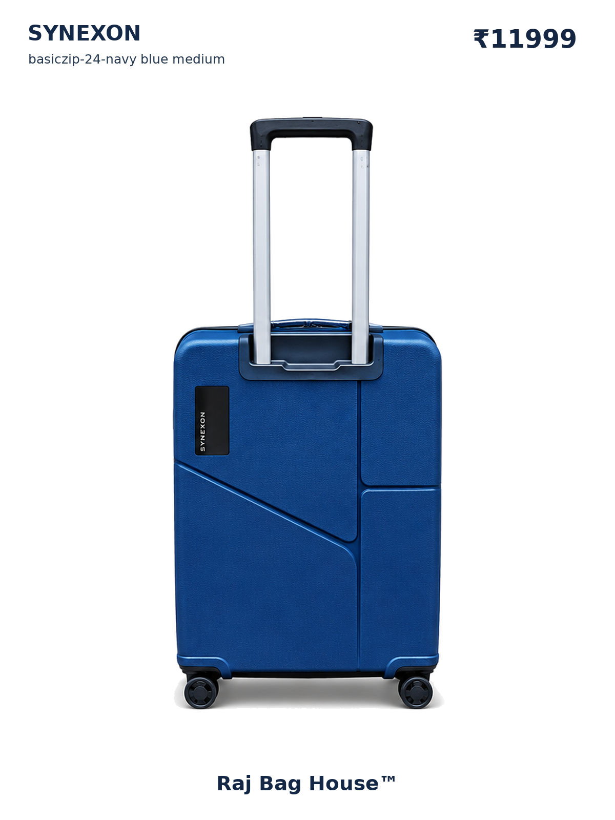 Synexon Basiczip Medium Trolley Suitcase – Navy Blue · 24" 3