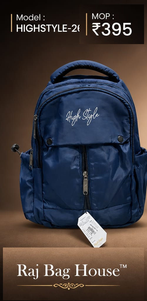 HighStyle Backpack 26-BP-027 - Navy Blue