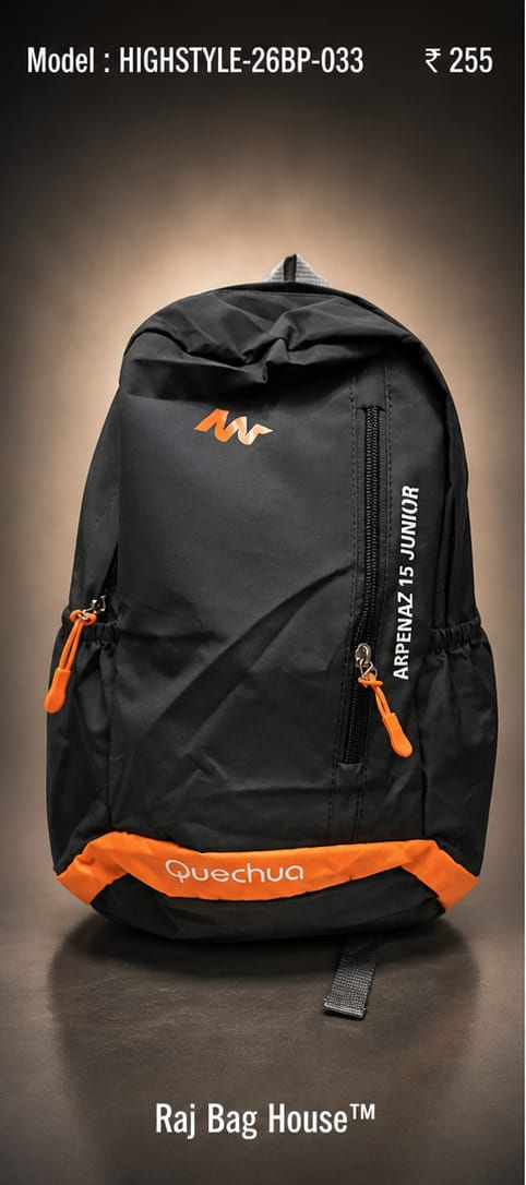 HighStyle Backpack STYLE-26-BP-033 - Black / Orange / Grey