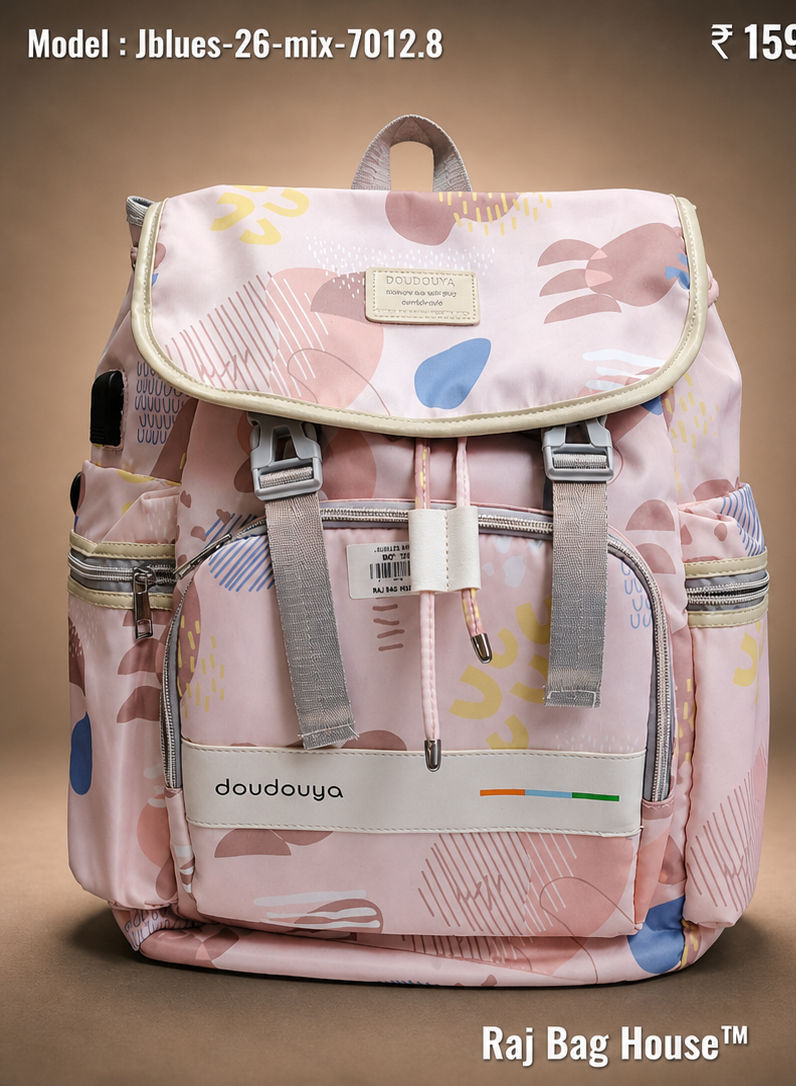 J-Blues Mix 7012.8 Medium Backpack – Pink Multicolour