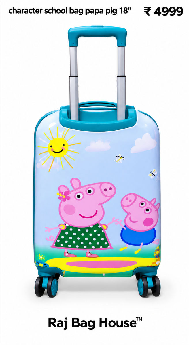 Character Trolley Bag 18 in – Pepa Pig – Light Blue / Turquoise 4