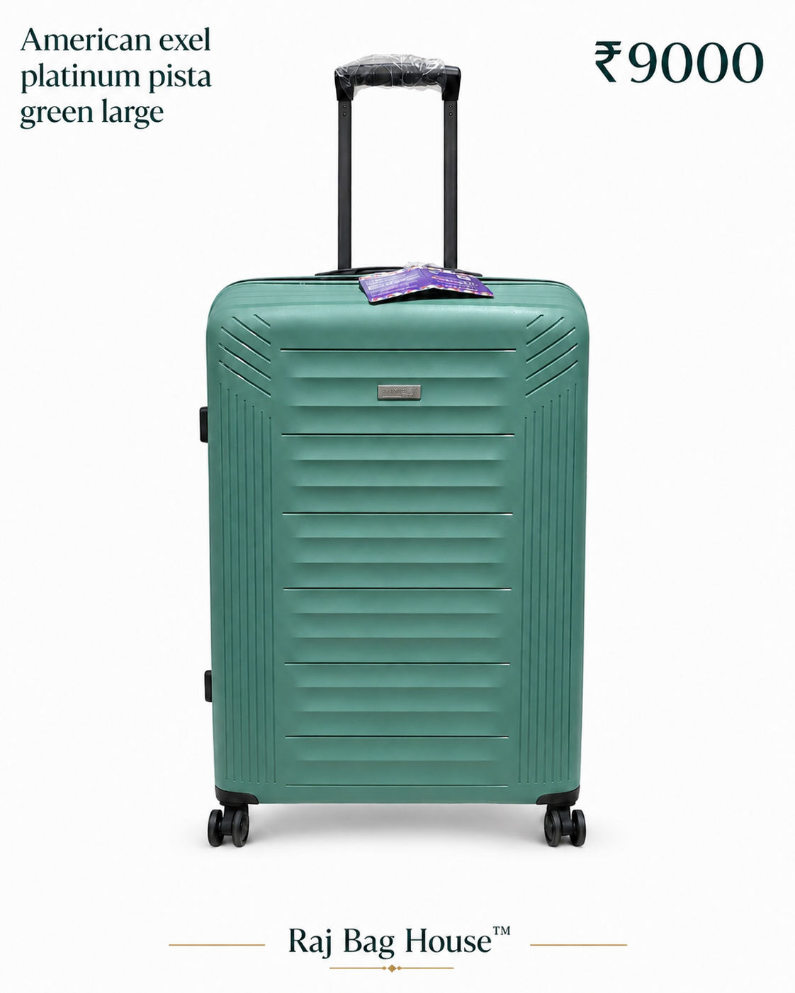 American Exel American Exel Platinum Large Trolley Bag – Pista Green