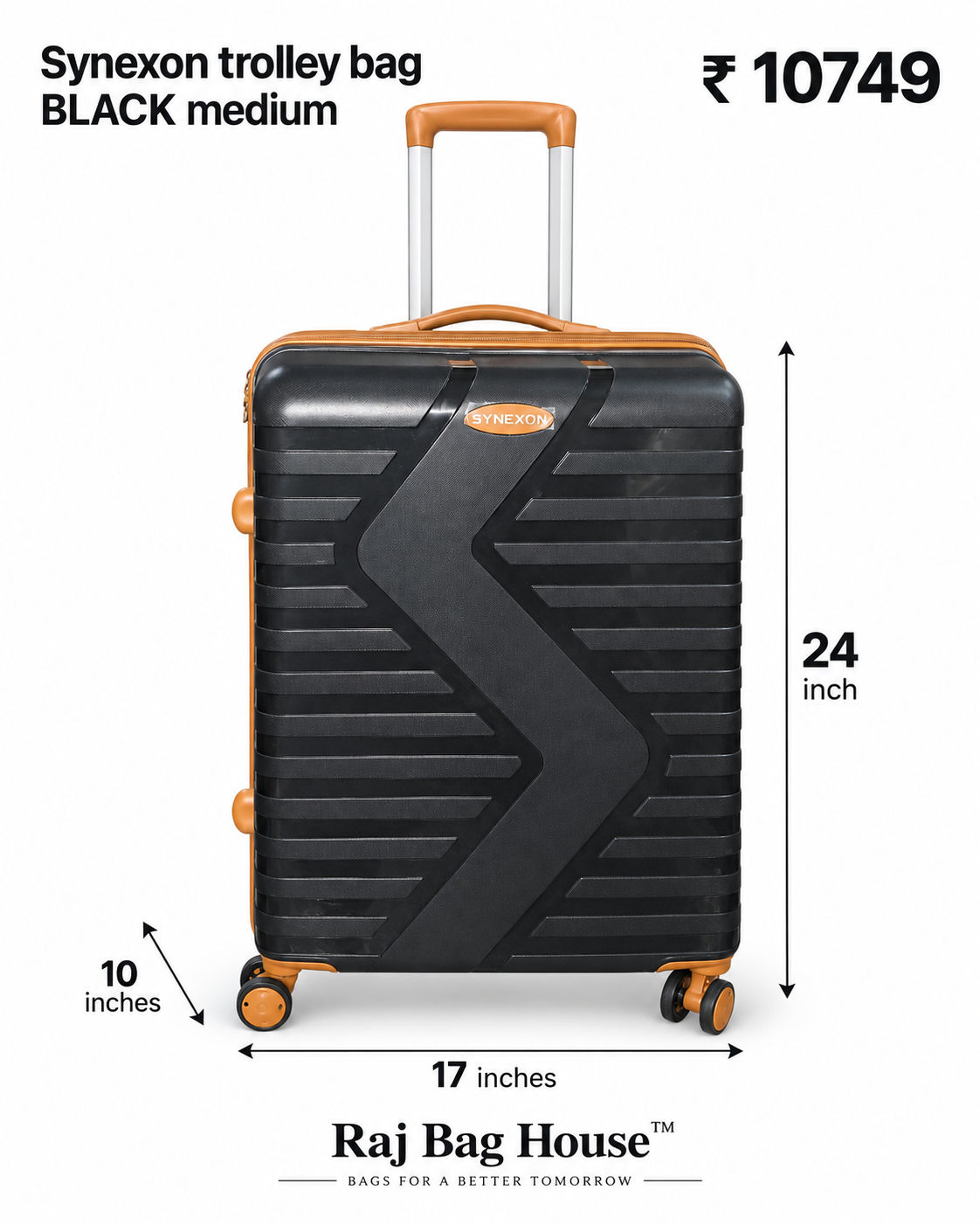 Synexon Medium Trolley Bag – Black 2