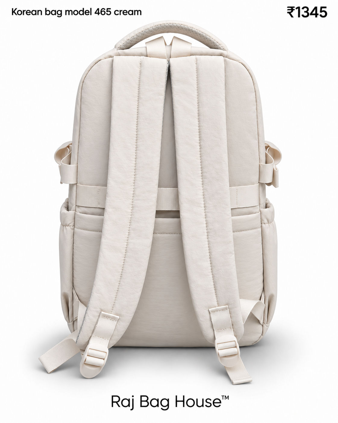 Imported Koreanbag 465 Large Backpack – Cream 3