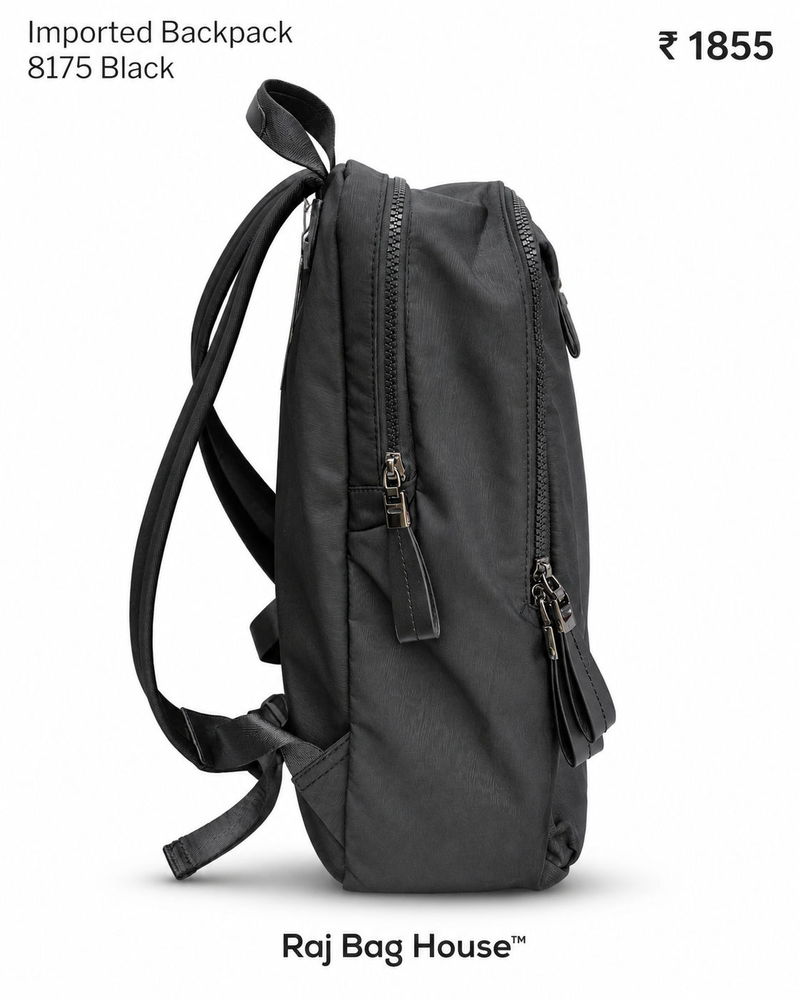 Imported 8175 Backpack – Black 2