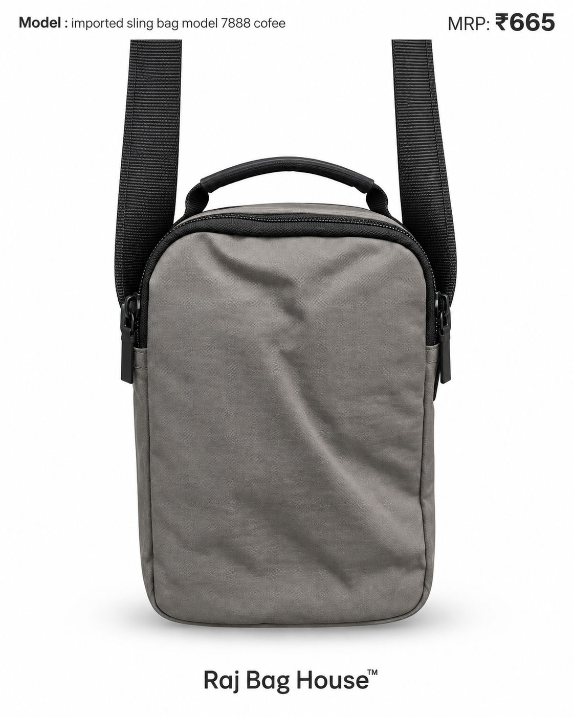 Imported Slingbag 7888 Cofee Large Sling Bag – Coffee / Grey 3