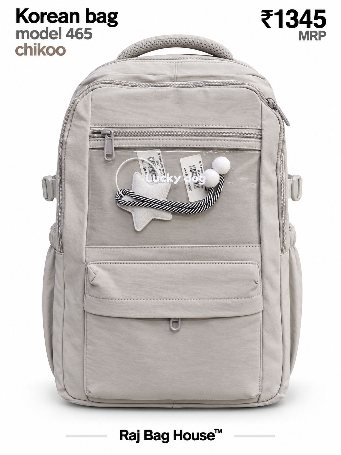 Imported Koreanbag 465 Chikoo Large Backpack – Chikoo