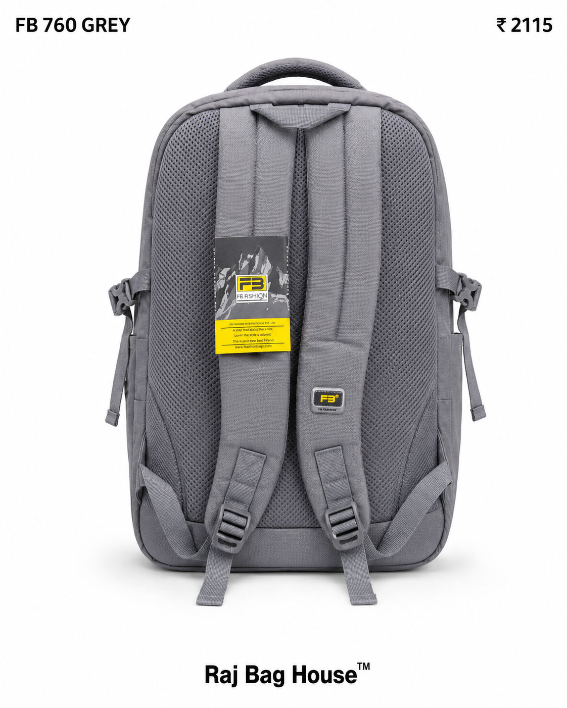 FB Fashion 760 Large Backpack – Grey 3