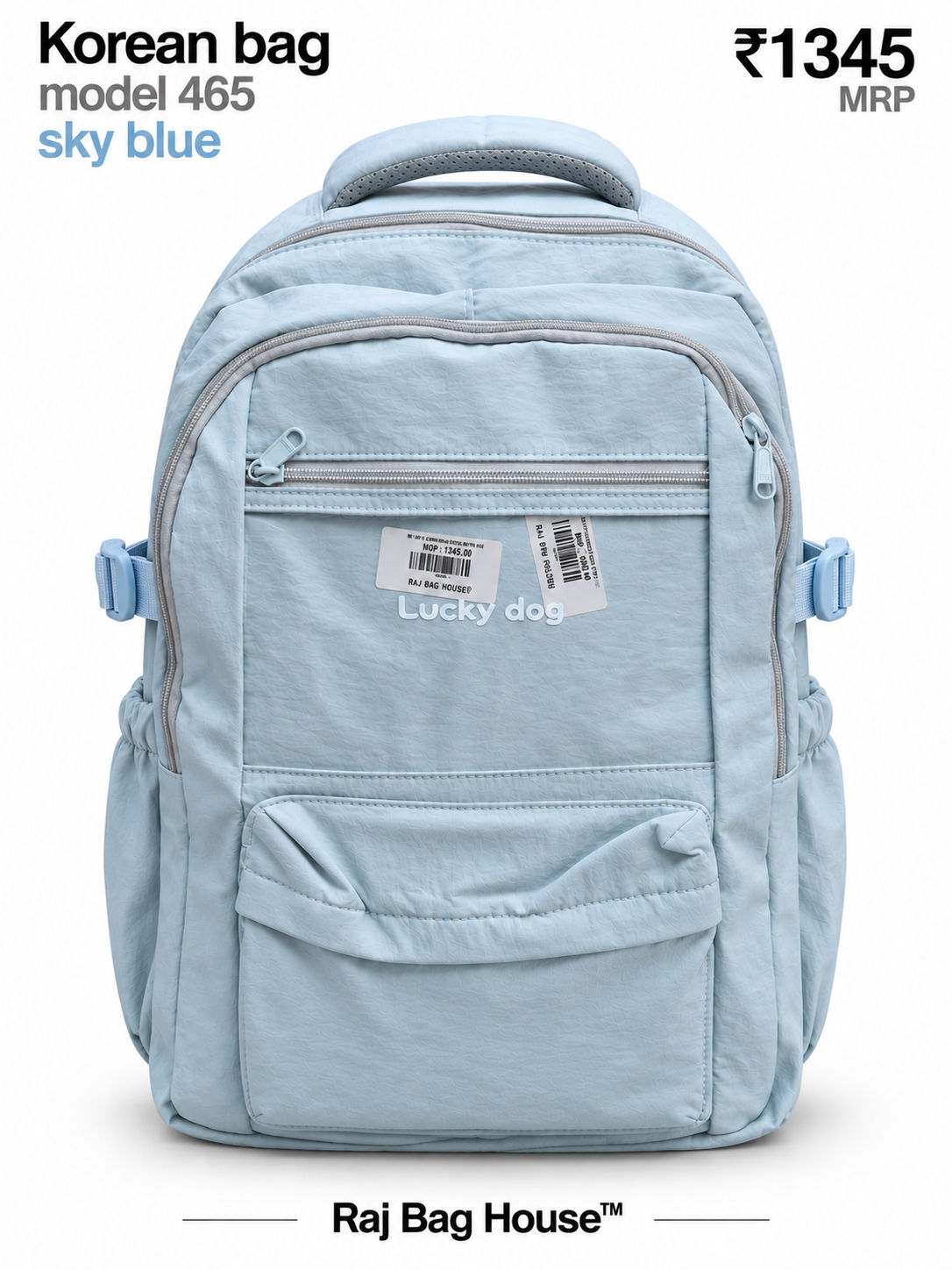 Imported Koreanbag 465 Skyblue Large Backpack – Sky Blue