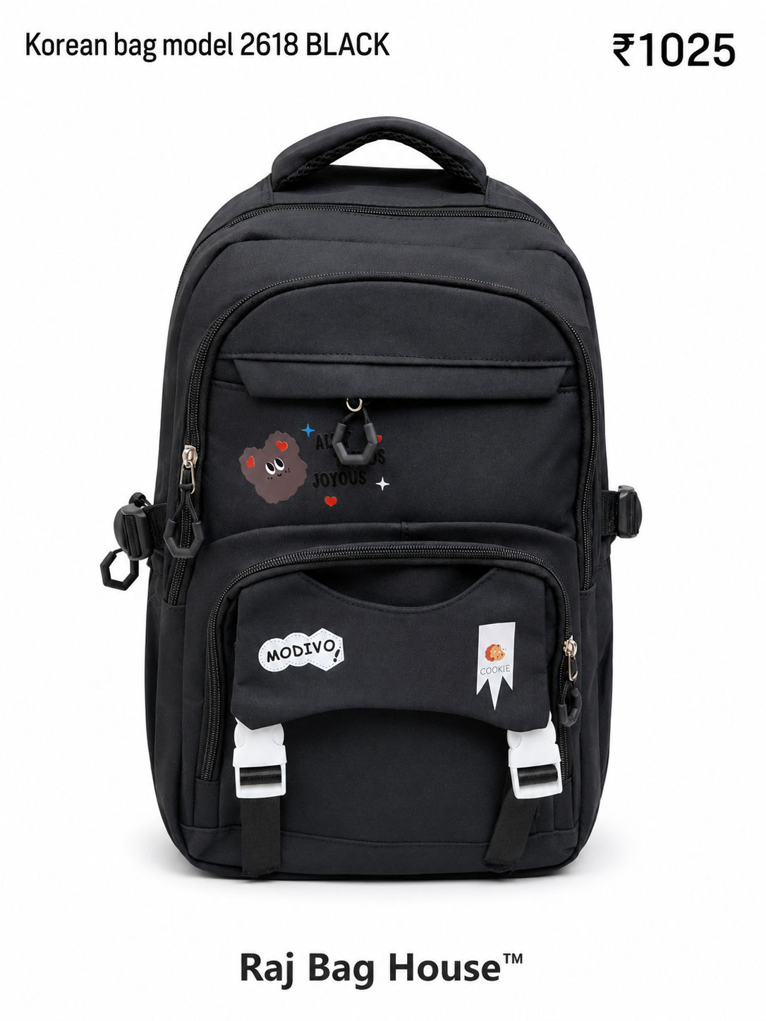 Imported Koreanbag 2618 Backpack – Black