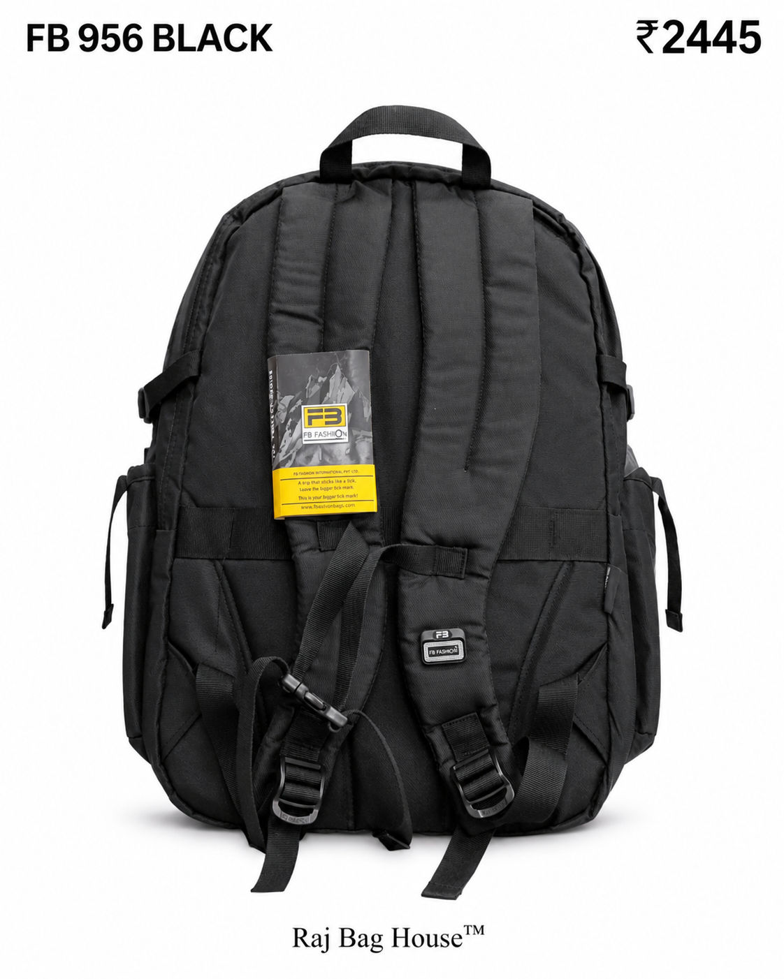FB Fashion 956 Large Backpack – Black 3