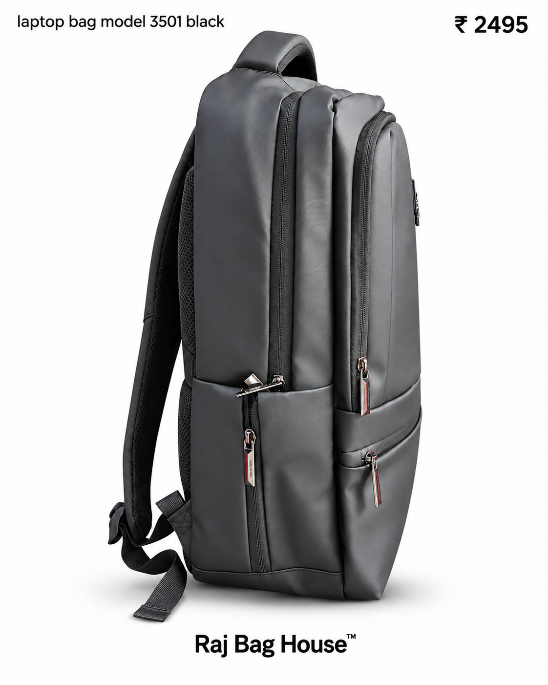 Laptop Backpack Model 3501 – Black 2