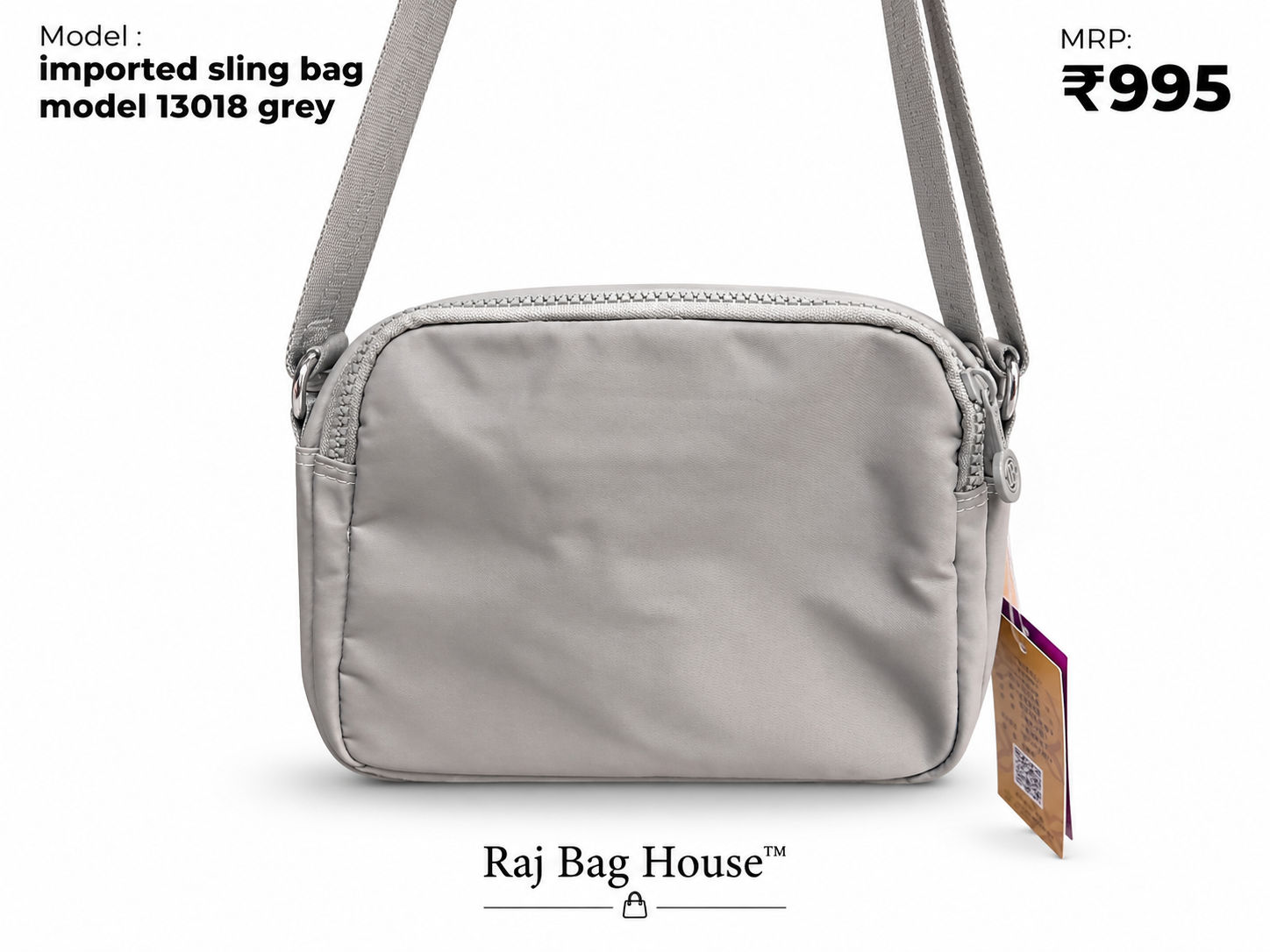 Imported Slingbag 13018 Large Sling Bag – Grey 3