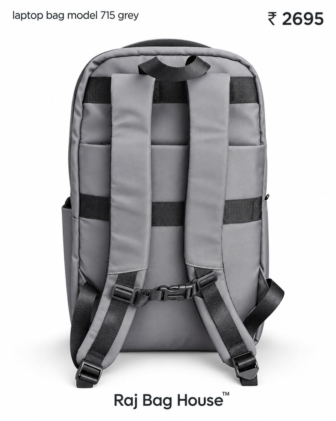Laptop Backpack Model 715 – Grey 3