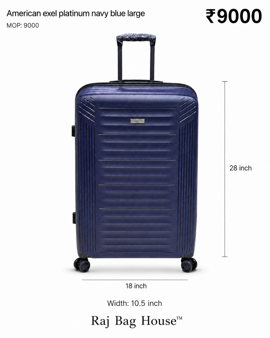 American Exel American Exel Platinum Large Trolley Bag – Navy Blue 2