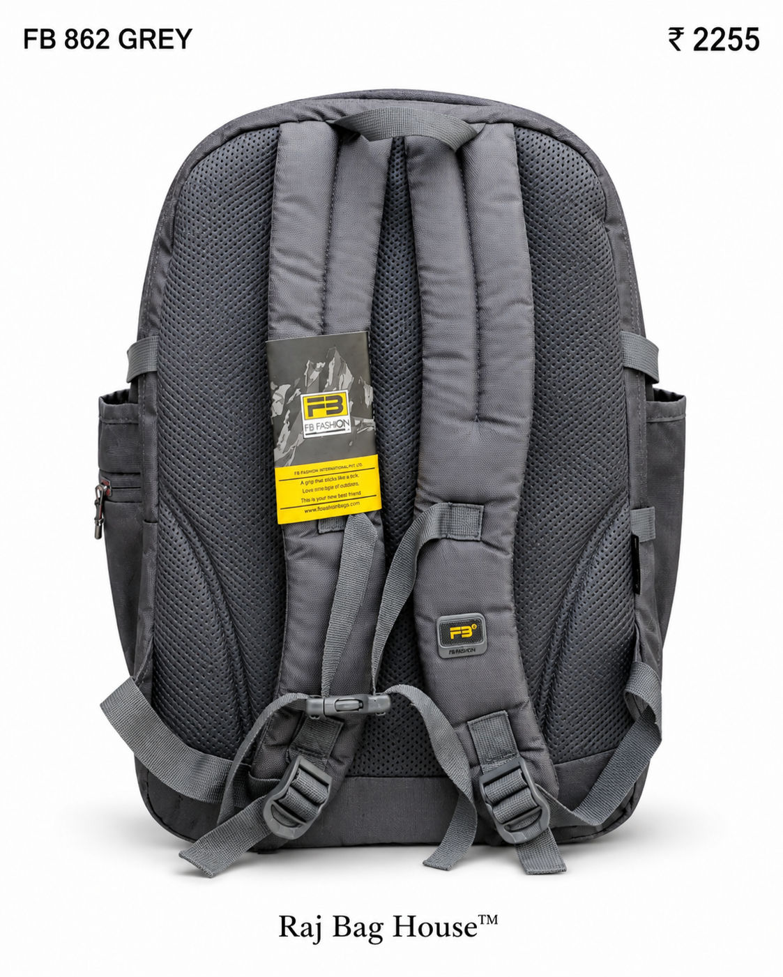FB Fashion 762 Large Backpack – Grey 3