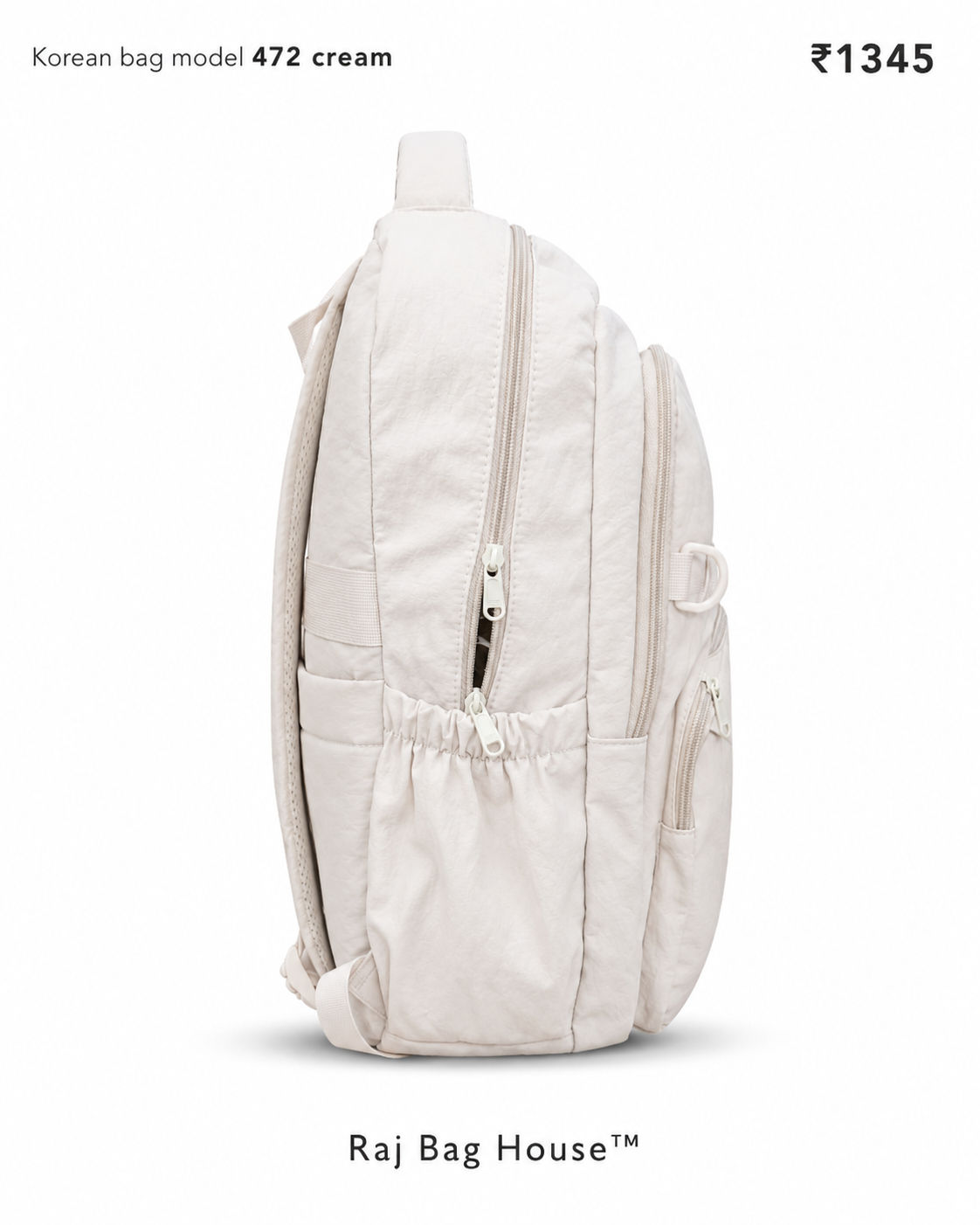 Imported Koreanbag 472 Large Backpack – Cream 2