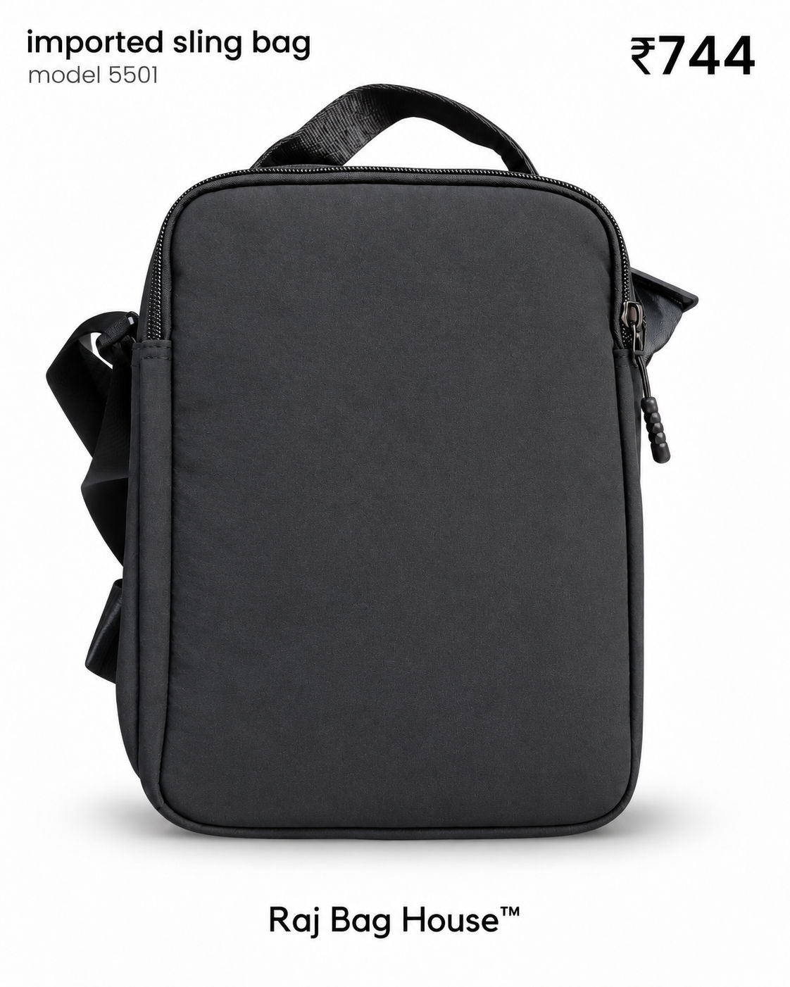 Imported Slingbag 5501 Large Sling Bag – Black 3