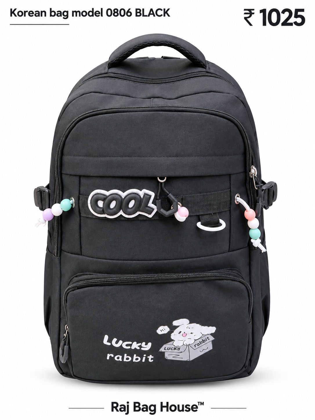 Imported Koreanbag 0806 Large Backpack – Black
