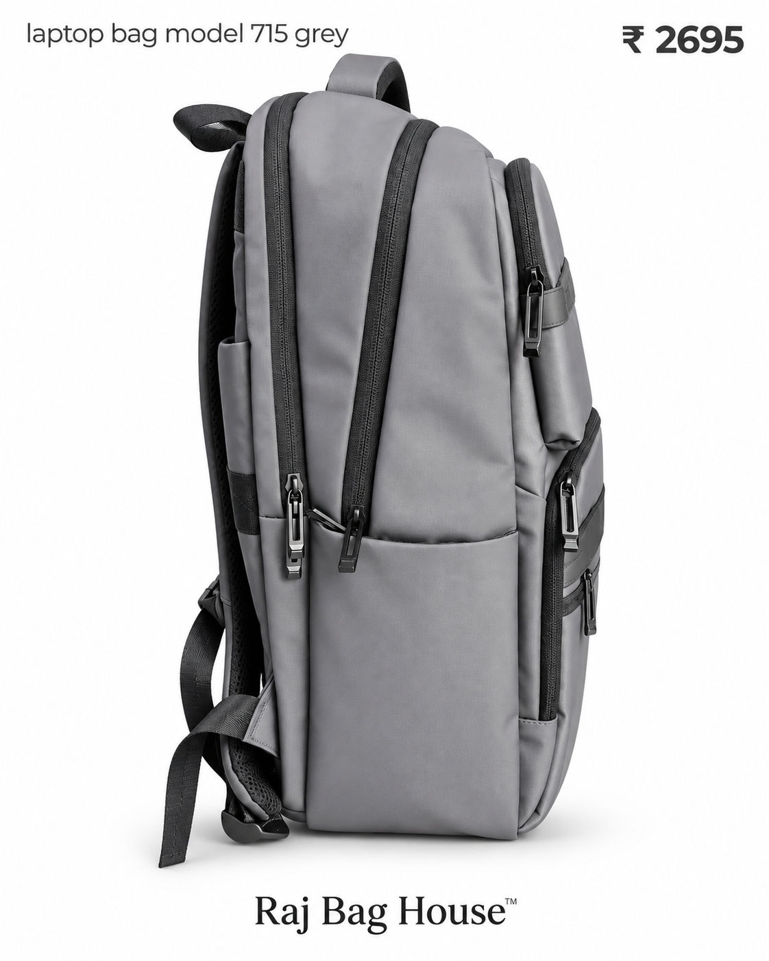 Laptop Backpack Model 715 – Grey 2